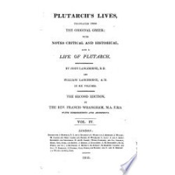 Plutarch's Lives, tr. by J. and W. Langhorne